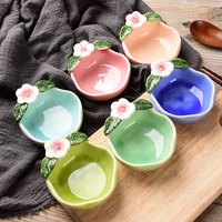 japanese korean plum blossom hand painted ceramic dish kitchen seasoning dish seasoning soy sauce vinegar set plate tableware