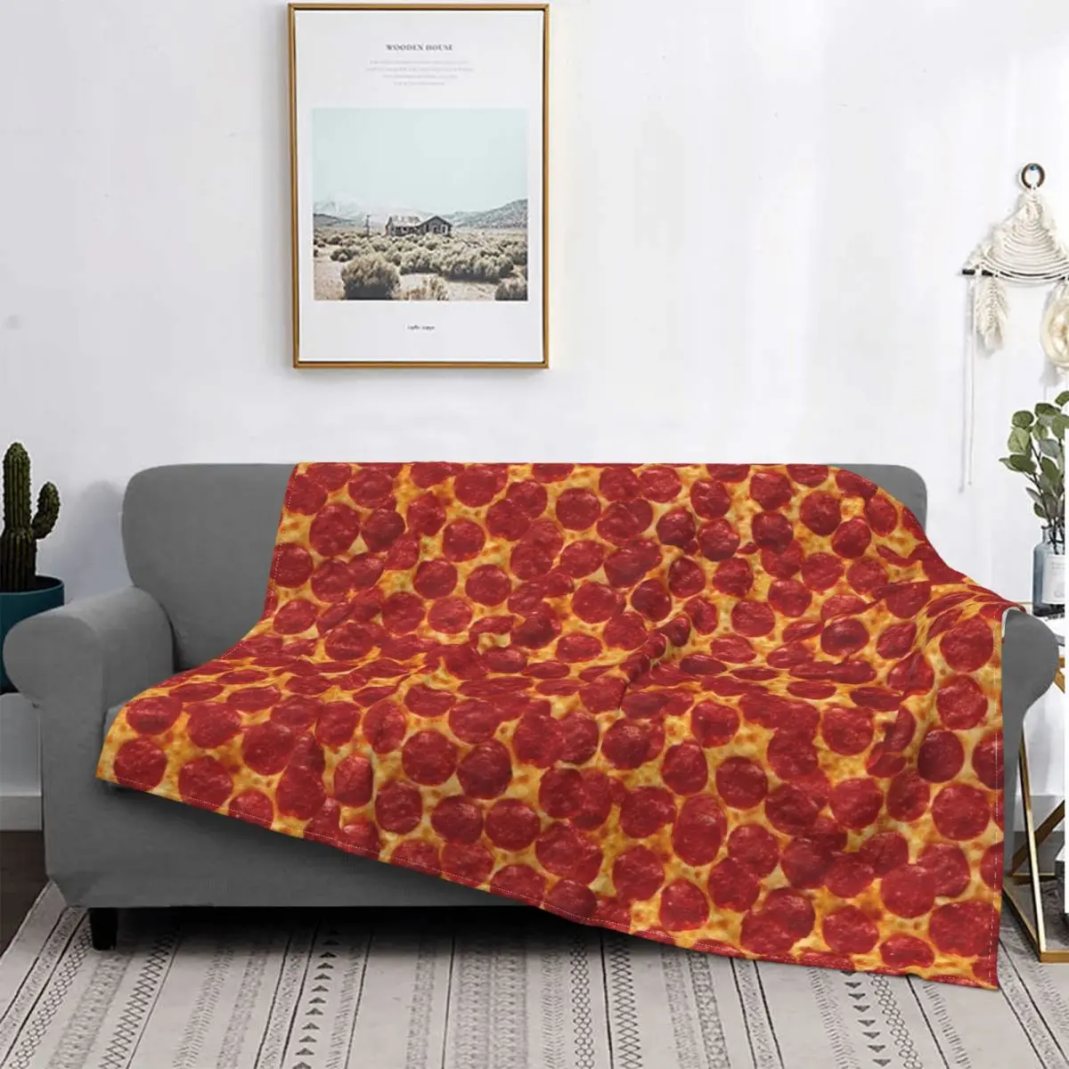 

Funny Pepperoni Pizza Blanket Food Tortilla Taco Plush Thick Soft Flannel Fleece Throw Blankets For Bedspread Bed Picnic Velvet