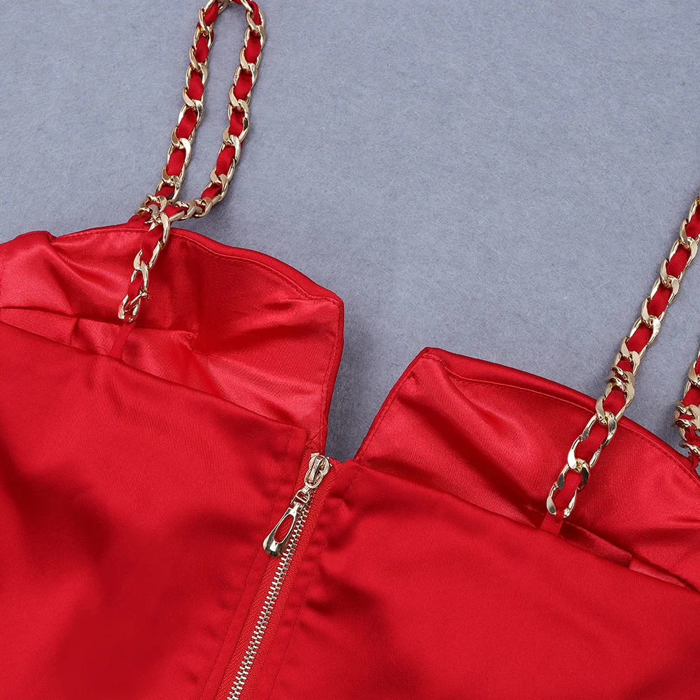 

PB Free Shipping 2020 New Stylish Red Two Pieces Set Sexy Sleeveless Draped Design Celebrity Party Club Crop Tops Mini Skirt Set