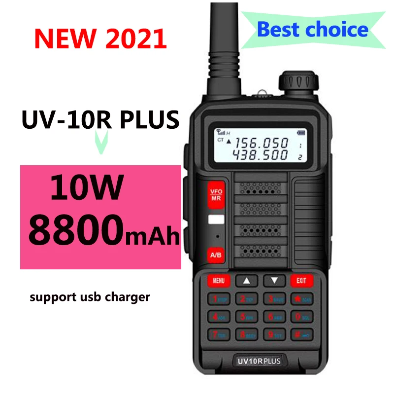 Кепка тракер иди и болтай Walkie Talkie S для охоты 40 км 10 8800 мАч Вт baofeng uv 10R rechargeabl