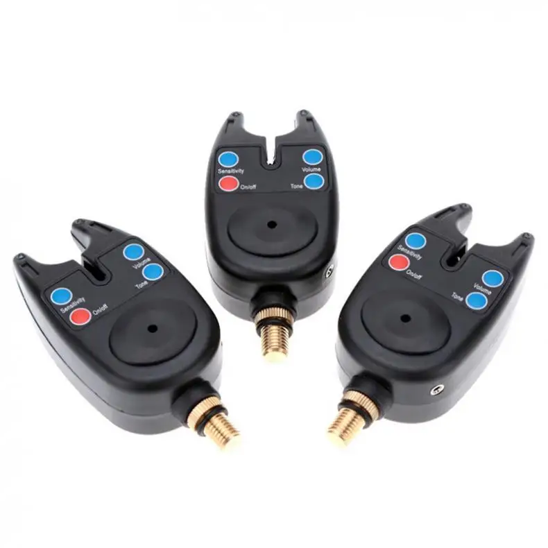 

3pcs/lot Carp Fishing Bite Alarm with 2 LEDs Blue Light High Adjustable Tone Volume Sensitivity Loud Sound Speaker