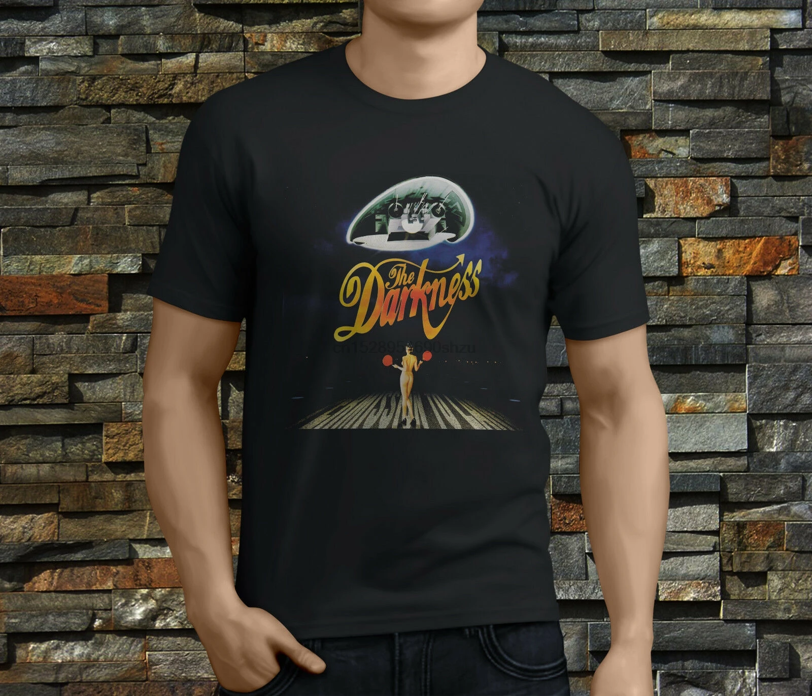 

New Popular The Darkness Album Rock Band Mens Black T-Shirt Size S-3XL