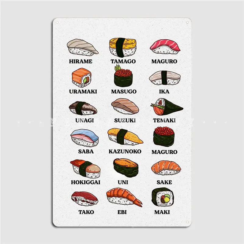 Металлический знак для суши влюбленных клубный паб гараж персонализированный