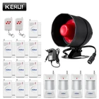 Автономная система охранной сигнализации KERUI, беспроводная сирена с датчиком движения, звуковой сигнал локальной сигнализации с комплектом сигнализации до 100 дБ