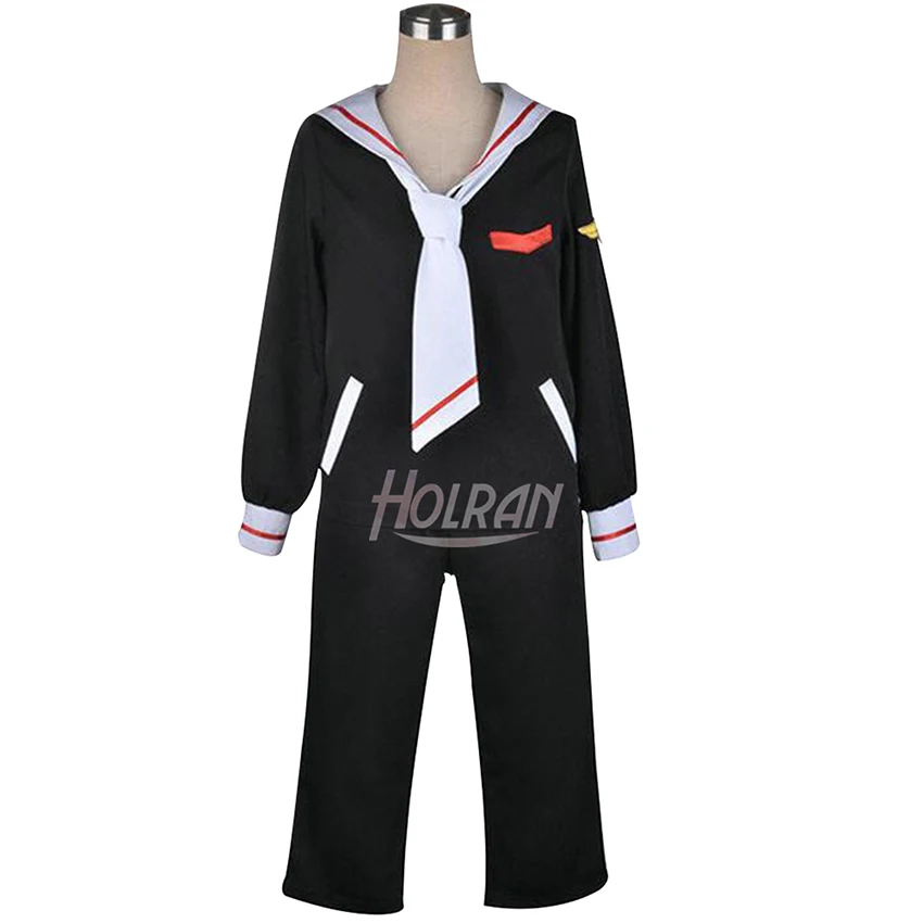 

Cardcaptor Sakura Syaoran Li School Uniform Navy sailor Uniform Cosplay Costume hat top pants suit outfit halloween costume