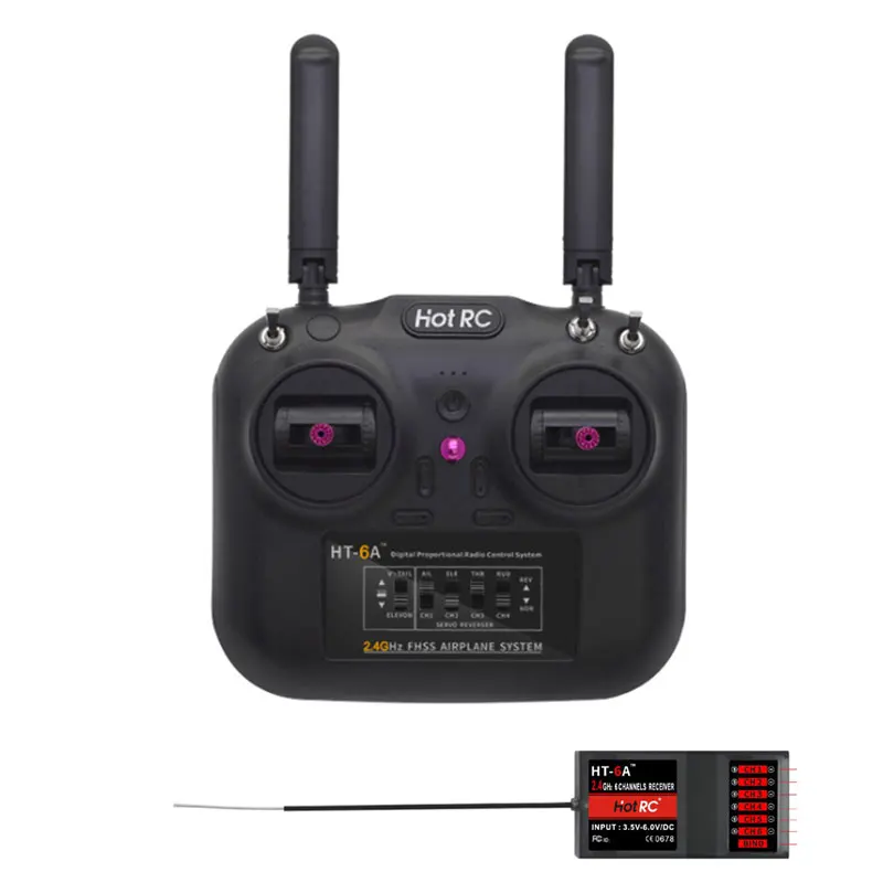 Hotrc HT 6A 2 4G 6CH RC передатчик пульт дистанционного управления с приемником для FPV