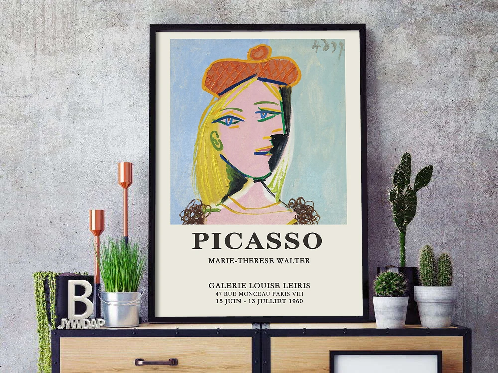 Плакат Пабло Пикассо Мари Терис печать художественной выставки выставочное
