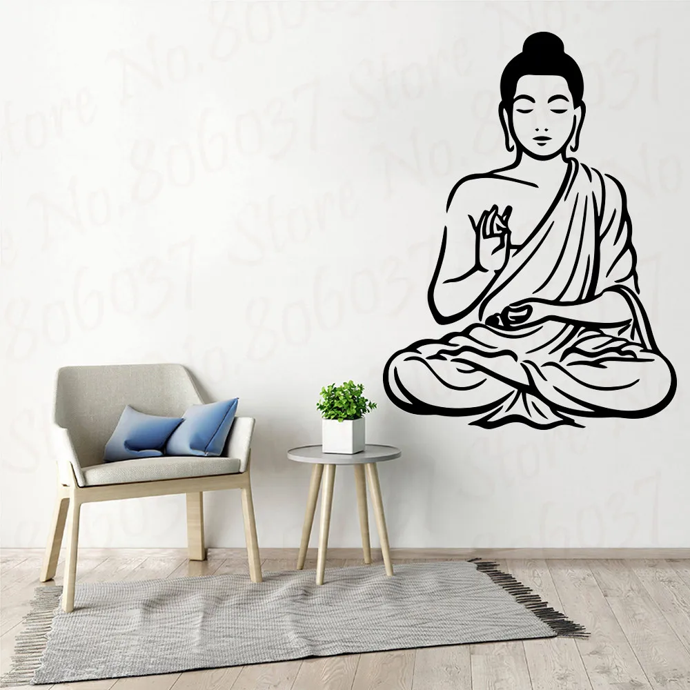 

Buddha Wall sticker Home Decor Vinyl Wall Stickers For Living Room Bedroom Sticker Mural Room Decoration Wall Decals WL2022