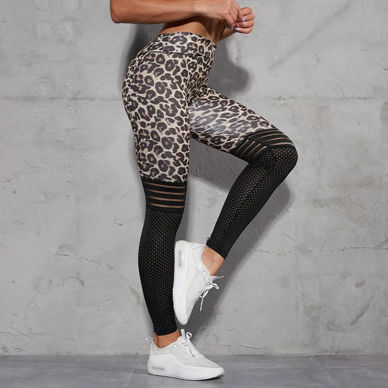 ATHVOTAR сексуальные лосины с леопардовым принтом женская спортивная одежда