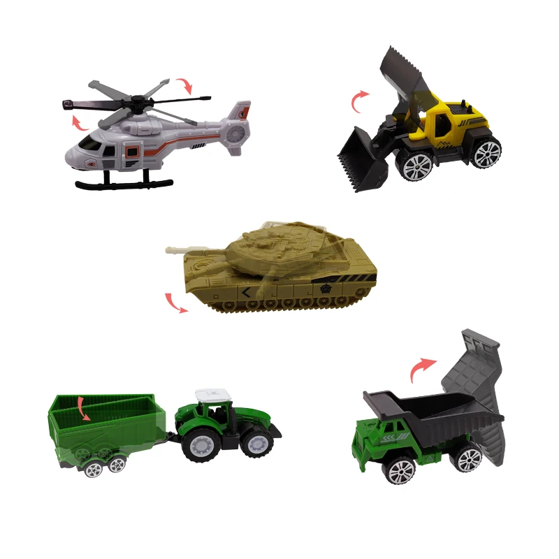 4 шт. Diecast игрушки 1:64 модель строительной машины для малышей с изображением