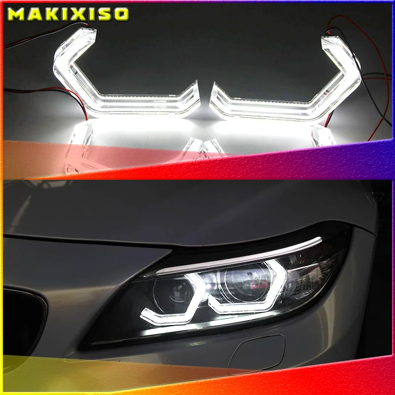 

4 шт. M4 Iconic Style светодиодный комплект с кристаллами и ангельскими глазками для BMW X3 E83 F25 X5 E70 F15 F85 X6 E71 E72 Z4 E85 E86 E89