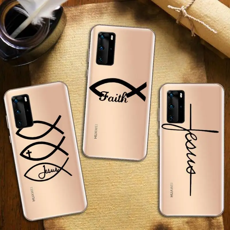 

Faith Christian Religious Jesus Phone Case Transparent for Huawei honor nova c x 7 8 3 4 9 65g se v t play pro lite
