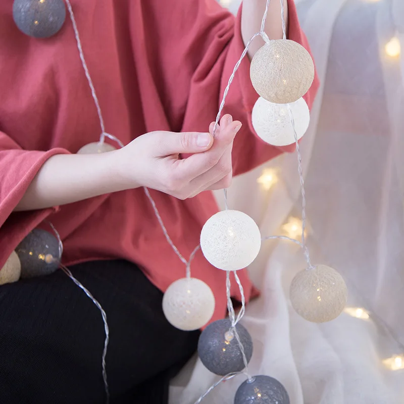 Горячая Распродажа светодиодный светильник из хлопка гирлянда сказочный