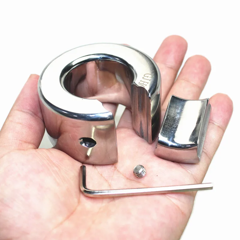 Мужской кулон из нержавеющей стали с мошонкой нажимной блок для яичек Топ винт