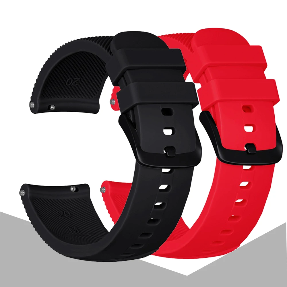 

Мягкий силиконовый ремешок для Amazfit Bip U/U Pro/S 20 мм, спортивный браслет для Amazfit GTS 2 /2 Mini/2E/COLMI P8 Plus, Сменные аксессуары
