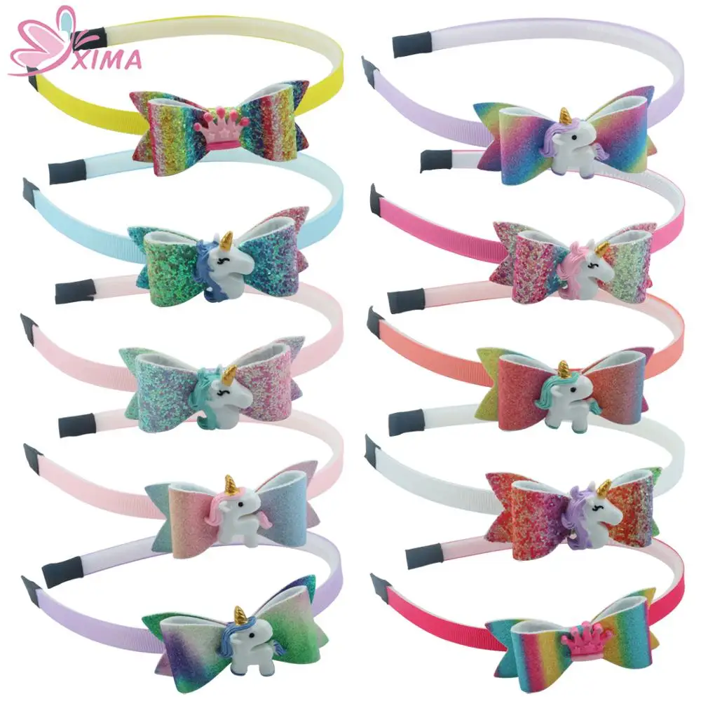 Резинка для волос в виде единорога XIMA 1 шт. пластиковые головные повязки девочек
