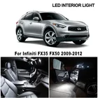 Комплект из 14 предметов белые светодиодные с Canbus Light s для Infiniti FX35 FX50 2009-2012, светильник для номерного знака