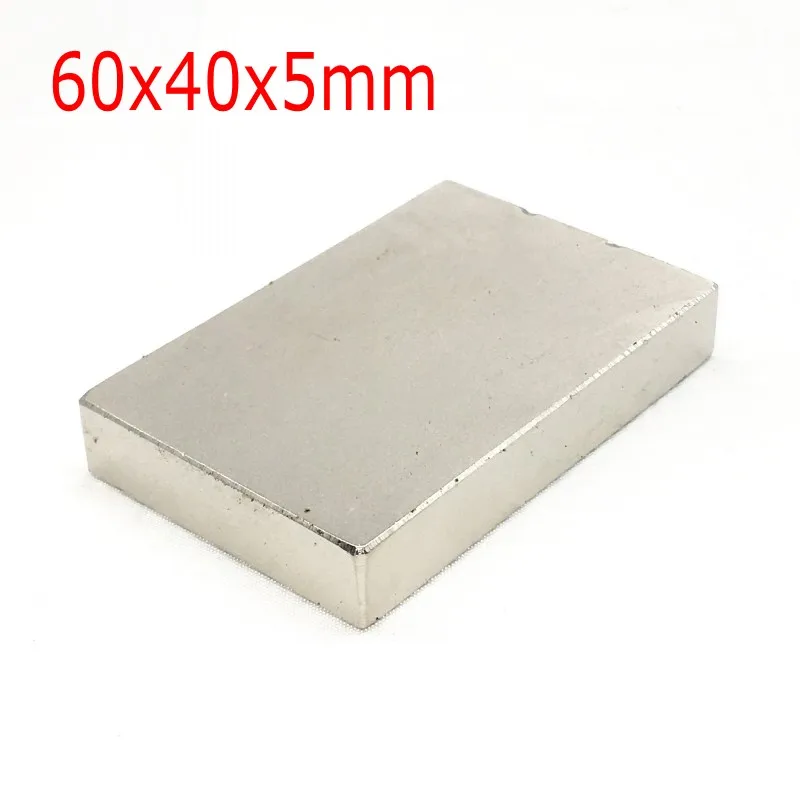 

1~10Pcs 60x40x5 Neodymium Magnet NdFeB Magnets 60*40*5 Block Super Powerful Strong Permanent Magnetic imanes Block 60x40x5mm