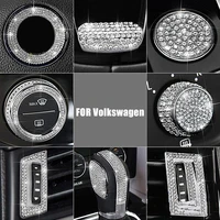 car steering wheel air outlet volume knob special diamond decoration sticker for volkswagen vw interior modification accessories