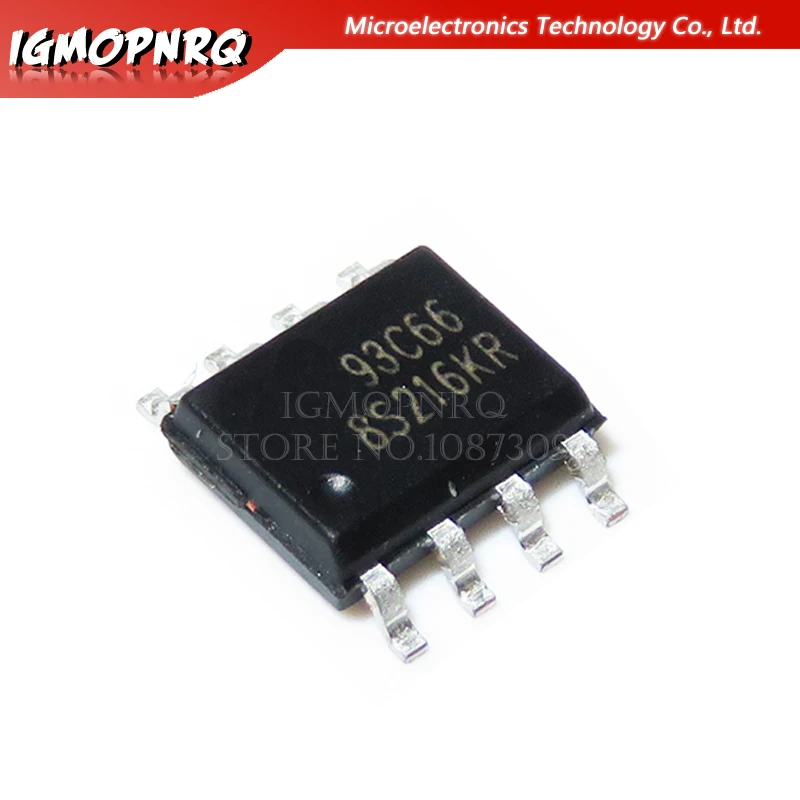 10 шт. AT93C66A 93C66A 93C66 AT93C66 лапками углублением SOP-8 EEPROM 2,5 V до 5,5 V 4K