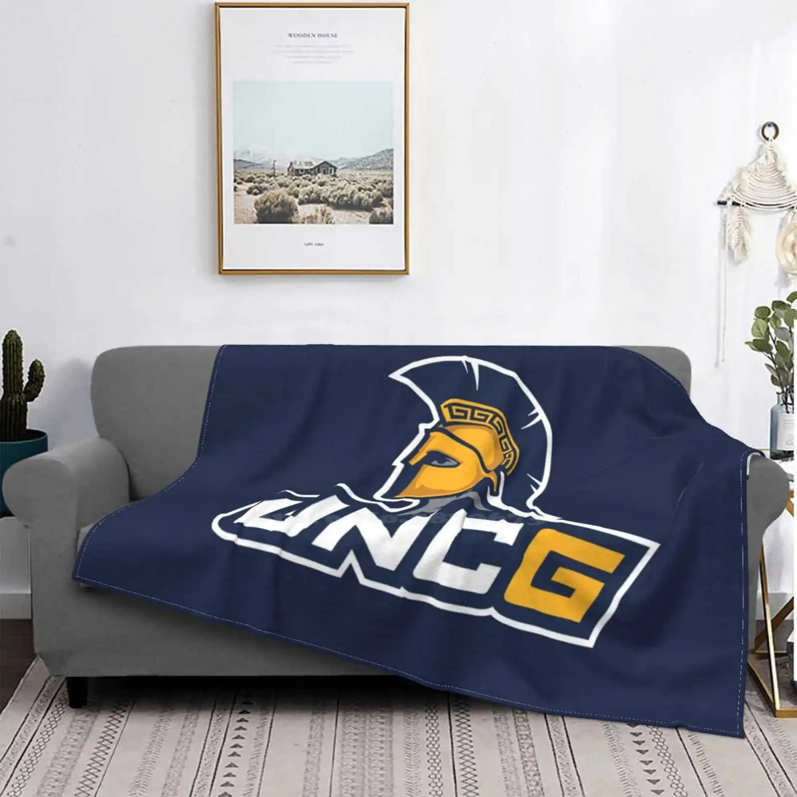 

Greensboro Unc Creative Design Light Thin Soft Flannel Blanket Spartans Logo