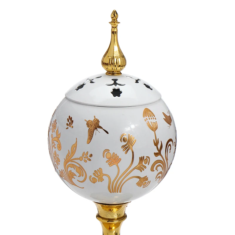 

3PCS 220V Incense Burner Arabian Islamic Style Mini Electric Burner Incense Bakhoor Square Round Pearl incense Electric Metal