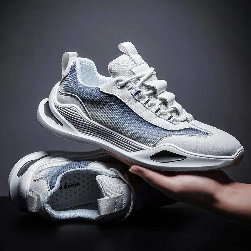

Summer Breathable Sneakers for Men Shoes Sport Male Running Shoes Man Sneakers for Sports White Gray Footwear Joggers GMB-0183