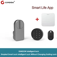 gimdow bluetooth compatible gateway tuya smart door password remote control with smart key