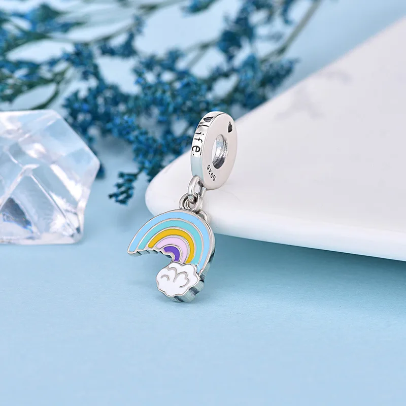 CodeMonkey 100% Серебро S925 пробы Радужный Шарм бусины подходят оригинальный дизайн