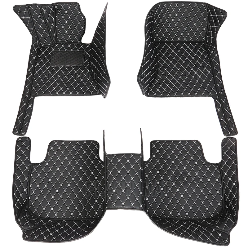 Кожаный Автомобильный Коврик для вспышки напольные коврики Ford mondeo Focus 2 3 kuga Fiesta Edge