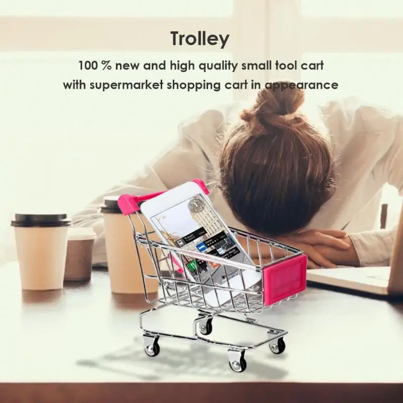 Ручная тележка для супермаркета миниатюрная Тележка покупок креативное