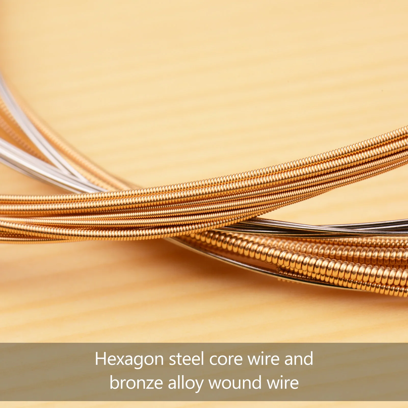 

Acoustic Guitar Strings 85/15 Bronze Corrosion Resistant 6 Strings Set Medium Light Gauge (.012-.054) for Guitar Accessories