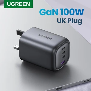 Ugreen uk plug gan 100w 65w fast charger for macbook tablet fast charging for iphone xiaomi usb type c pd charge for iphone 13 1 fast Item image