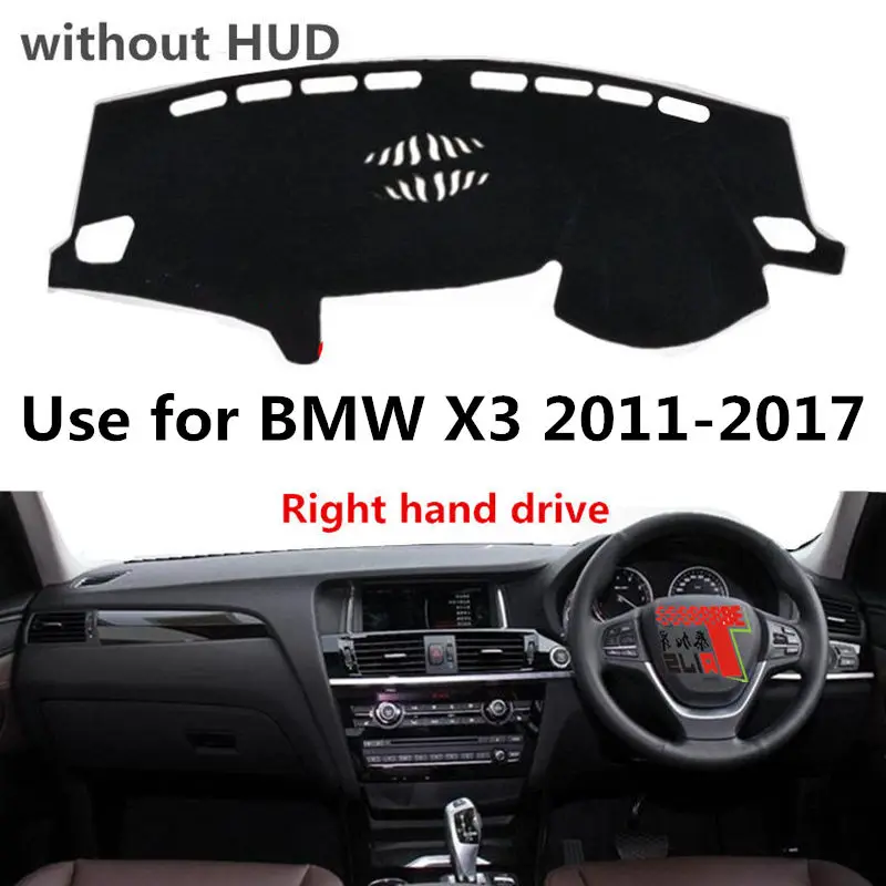 Чехол Taijs для приборной панели автомобиля с правым рулем BMW X3 2011 2017 без HUD защита от