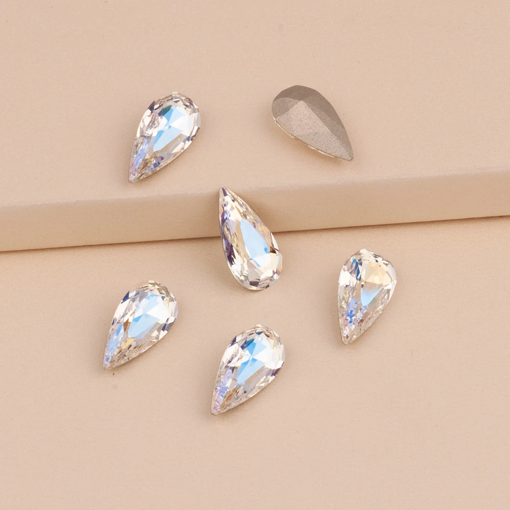 Лунный цвет лучшее качество Стразы и размер кристалл без горячей фиксации