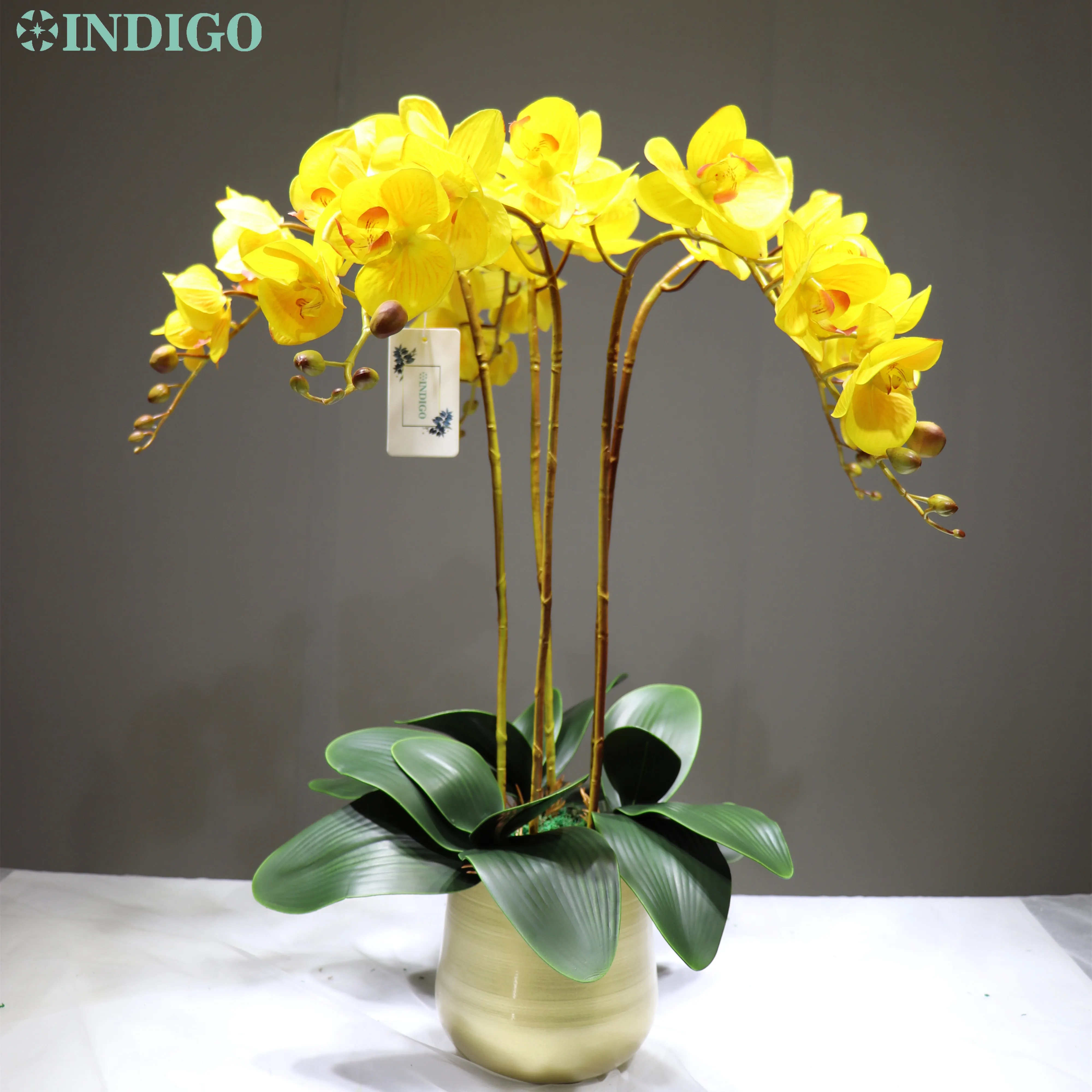 (5 орхидеи + 3 листа оптический горшок) на ощупь сделай сам оформление цветов