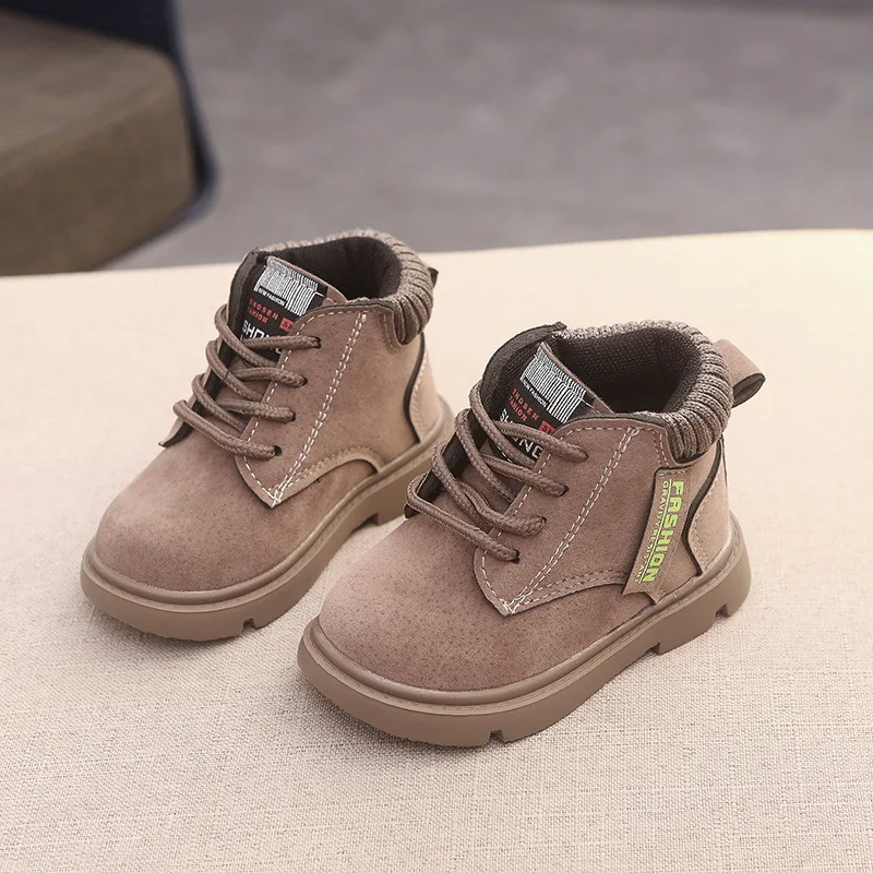 Детские ботинки на мягкой подошве с плюшевой подкладкой|Сапоги| |