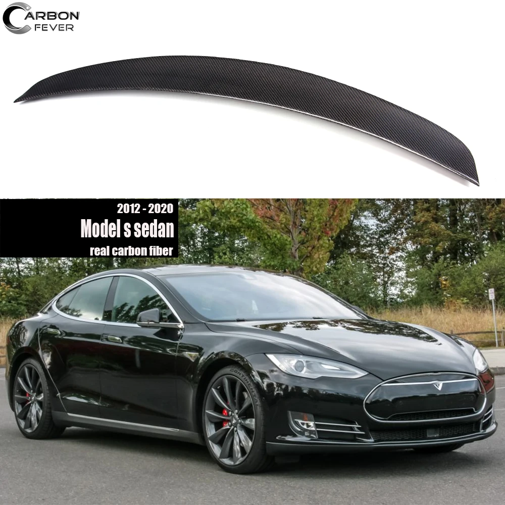 Задний спойлер из углеродного волокна задний багажник крыло для губ подходит Tesla