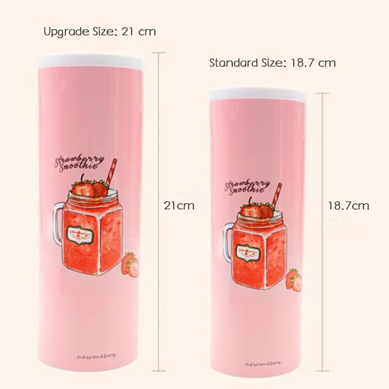 Каваи пенал розового цвета двухслойная шариковая ручка клубника чехол для