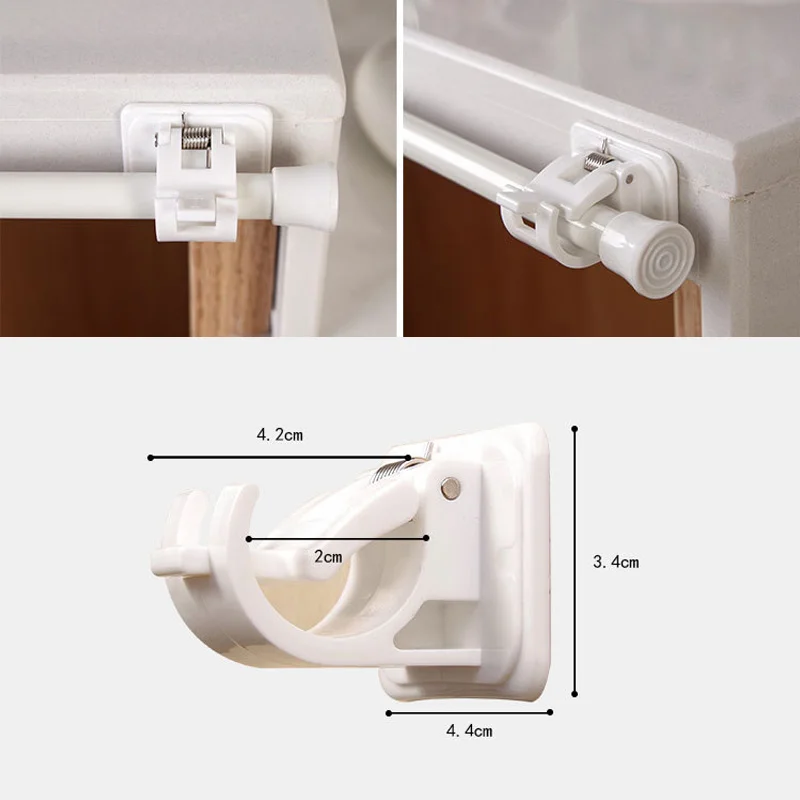 Комплект из 2 предметов белая подвесная стержень зажим для душа Шторы держатель