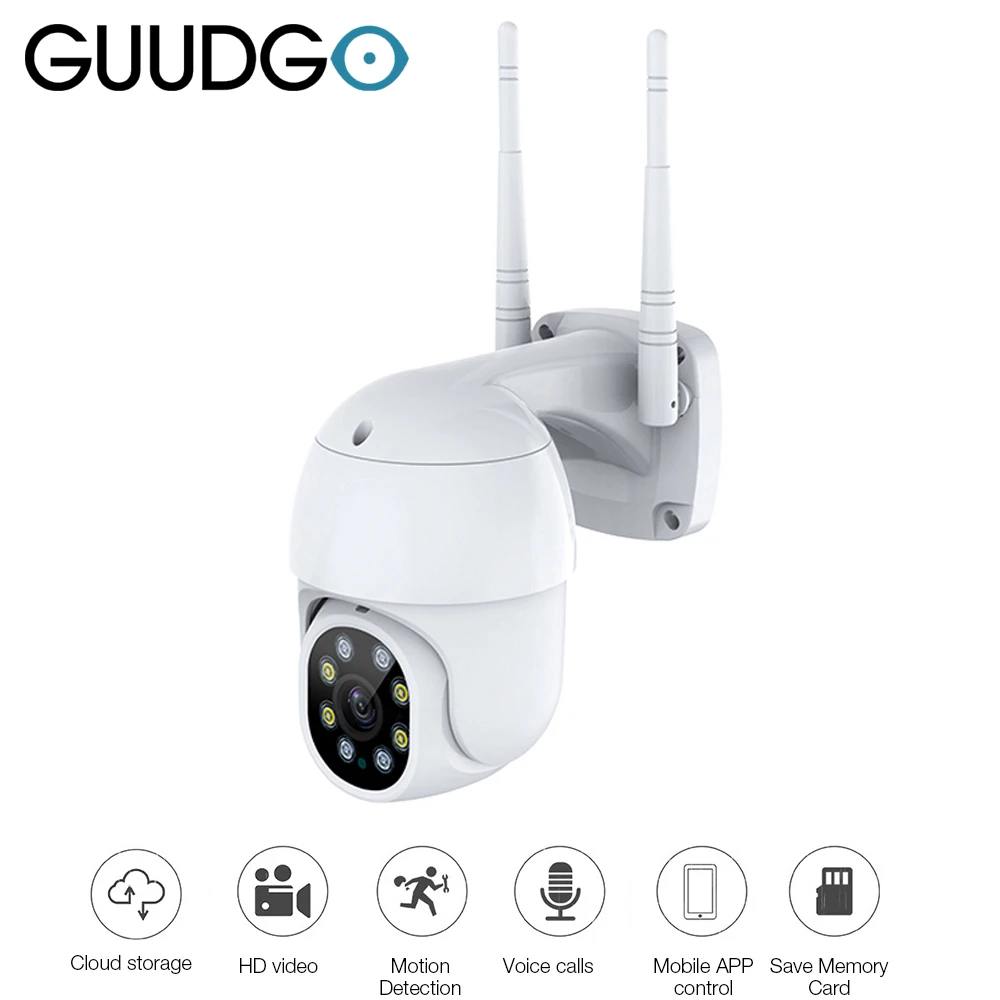 Беспроводная IP-камера GUUDGO 1080P с Wi-Fi наружная PTZ-камера H.265 ONVIF аудио 2 Мп