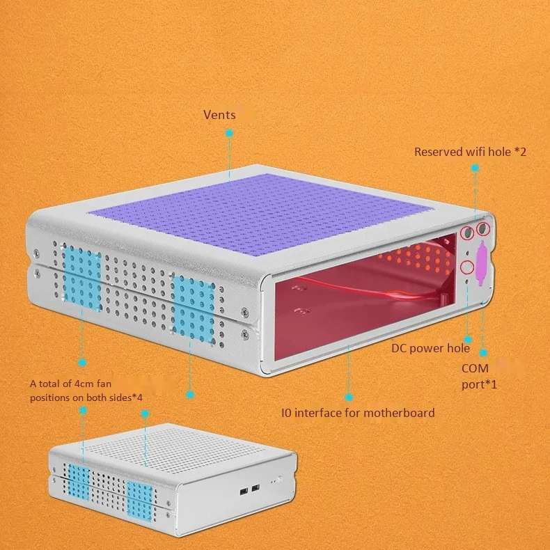ПК игровой чехол ITX мини маленький алюминиевый для костюма портативный HTPC