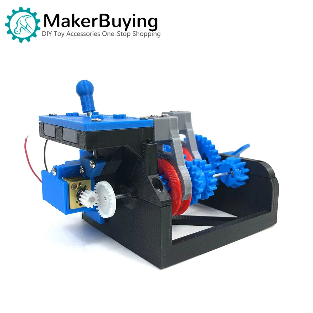 Четырехскоростная коробка передач (без заднего хода) простая модель 3D