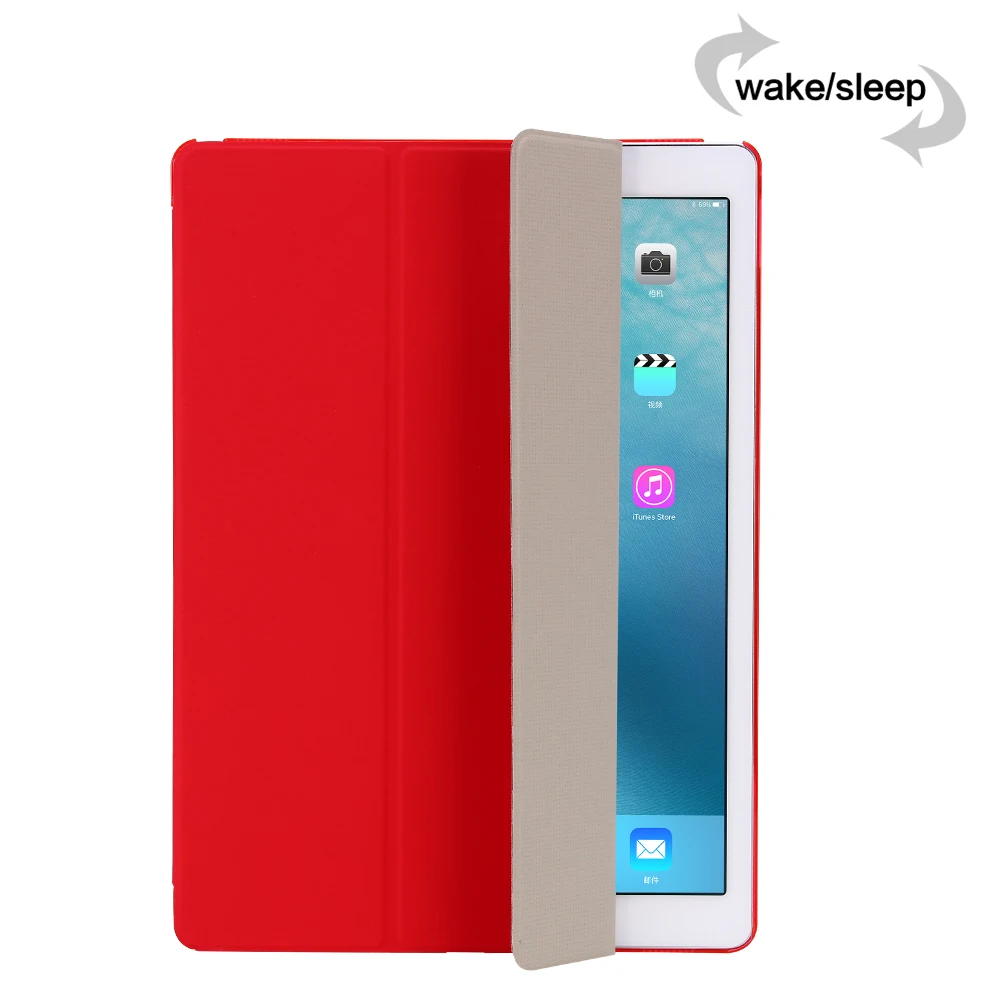 Красный Чехол для iPad Mini 4 из искусственной кожи Смарт сна/Авто бодрствующий умный чехол для iPad Mini 5 модель A2133 A2124 A2125 A2126+ подарок - Цвет: Красный