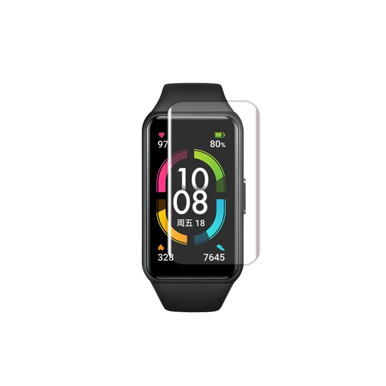 Screen Tpu Clear Protective Film For Huawei Honor Band 6 / For Huawei Band 6 Smartwatch Full Cover Hydrogel Protector HD Film