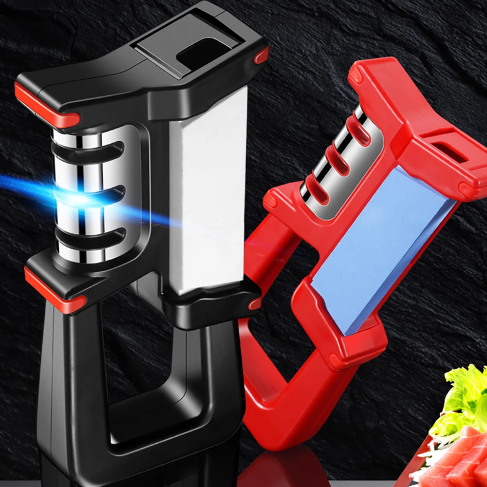 

New Upgraded Three Stage Kitchen Fast Diamond Sharpener Quick Sharpener Knife Sharpening Tools Sharpening Stone