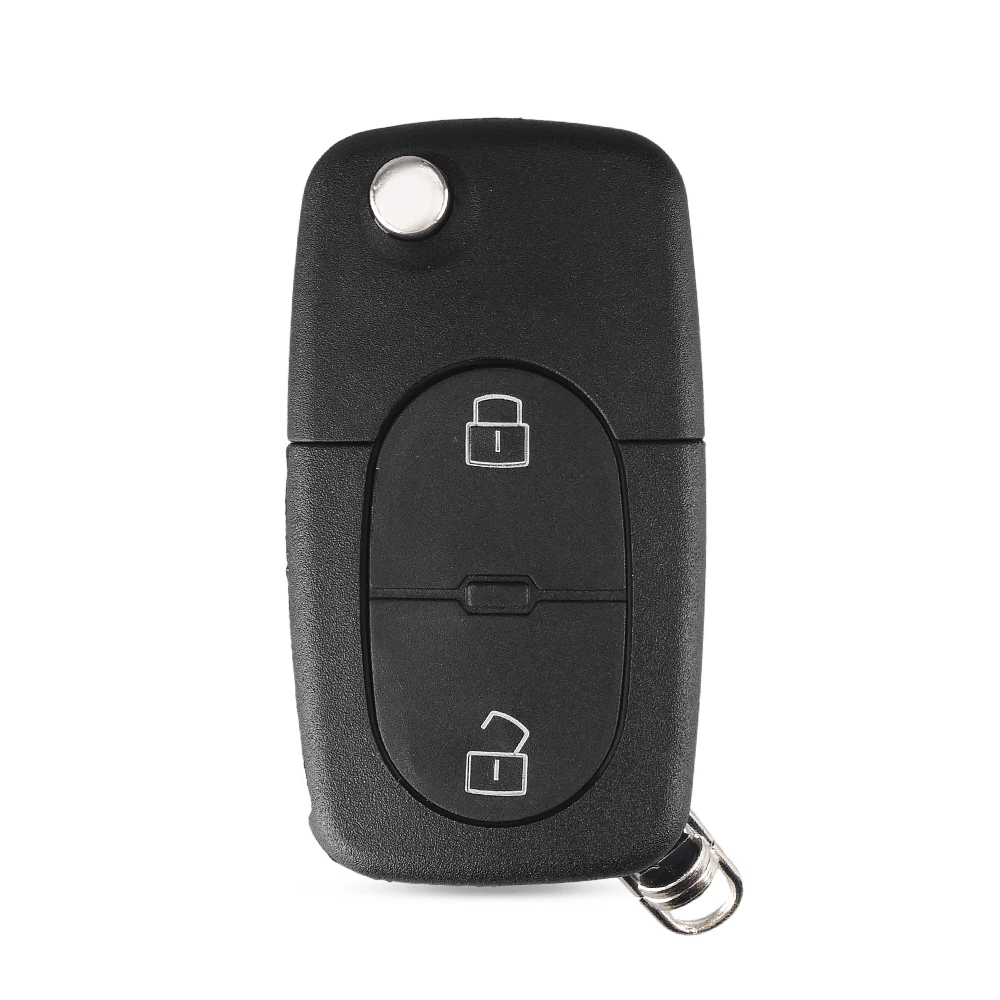 KEYYOU откидной Складной Корпус автомобильного ключа дистанционного управления Fob чехол для Audi A2 A3 A4 A6 A8 TT 2 кнопки Uncut Blade авто ключ оболочка для автомобиля Audi