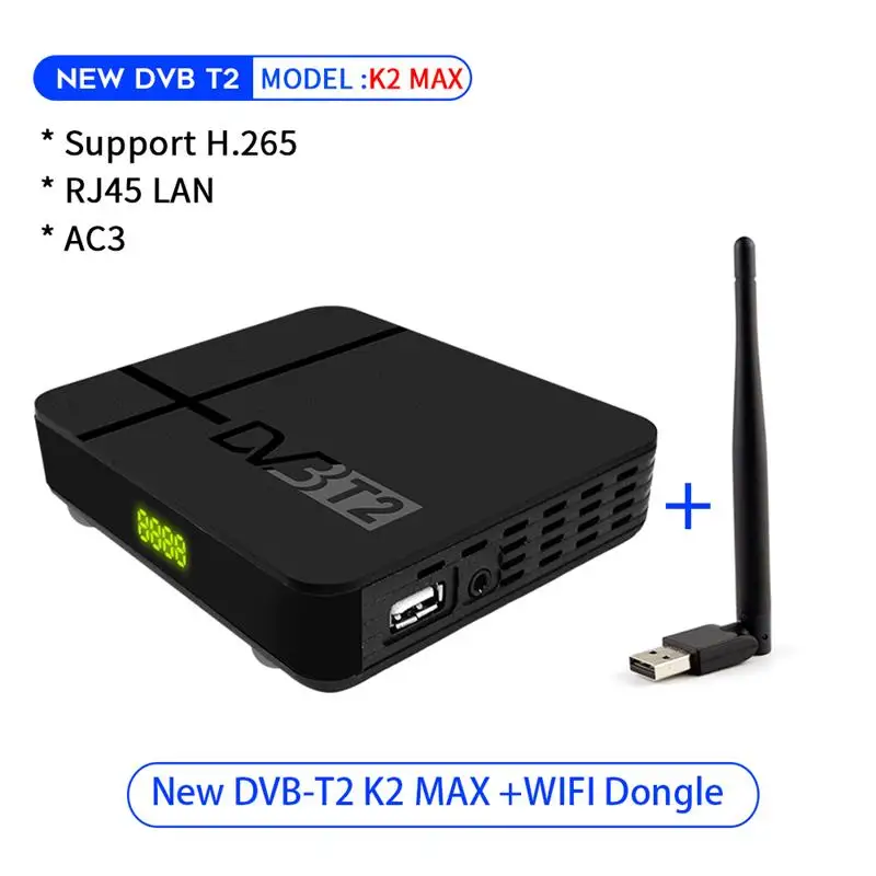 DVB-USB WIFI Vmade DVB T2 ТВ-тюнер HD цифровой эфирный приемник Полностью 1080P H.265/HEVC встроенный RJ45 LAN Поддержка Youtube Лидер продаж Европа - Цвет: DVB-USB WIFI