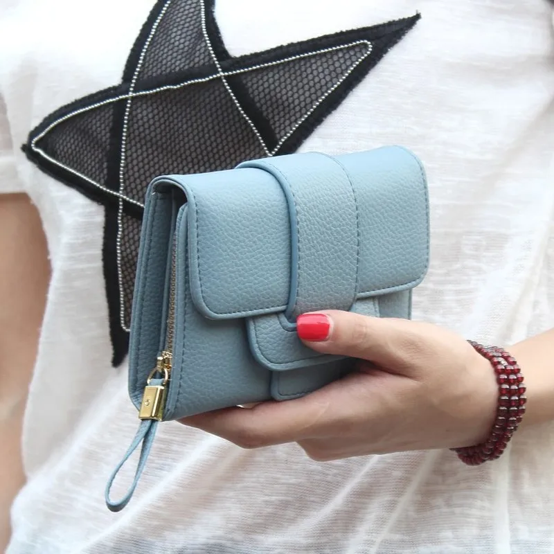 

New PU Leather Women Wallet Hasp Small and Short Coin Pocket Purse Women Wallets Cards Holders Wallets Designer Purse Clutch