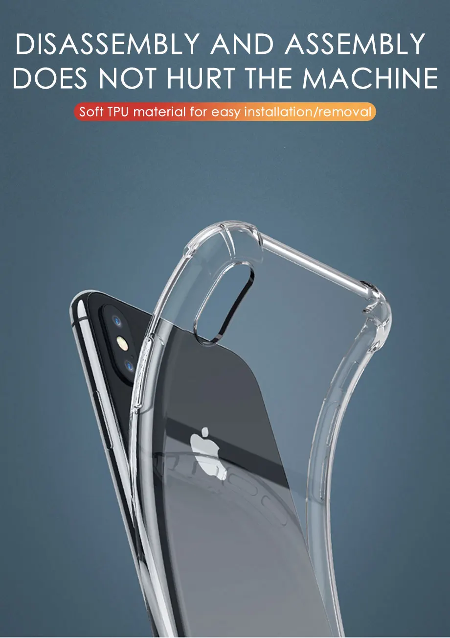 Прозрачный чехол для телефона KISSCASE для iPhone XR X XS MAX 7 8 6 6S Plus, мягкий силиконовый чехол для iPhone 11 Pro Max 5 5S SE, задняя крышка чехол на айфон 11 pro max чехол на айфон 7 xr x xs max 6 s 8